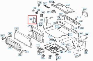 Mercedes-Benz R129 Lift Fuse Cover (1296940195)