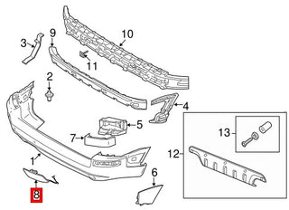 Volvo XC90 Rear Bumper Hook Trim Cover Primed 08662638