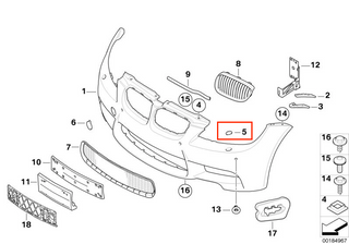 BMW M3 E90 E92 E93 Front Headlight Washer Cover Cap Primed Left Or Right 51118041149 / 51118041150