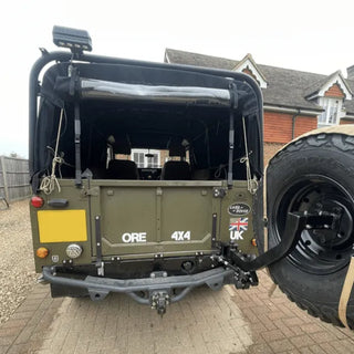 Land Rover Defender Truck Cab Wheel Carrier - Heavy-Duty Swing-Away Tire Carrier for Off-Roading