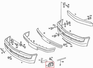 Mercedes W201 Retaining Plate Right or Left - Black (A2018850411 / A2018850311)