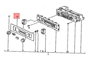 Porsche 944 HVAC Face Plate Trim 944653203001DB