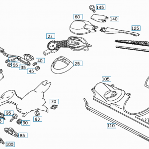 Mercedes-Benz R129 Interior Rain Sensor Cover (1298220135)