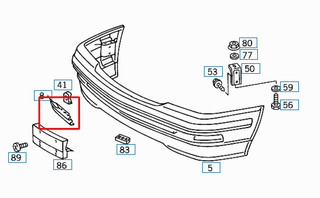 Mercedes-Benz R129 Tow Hook Cover (1298800005)