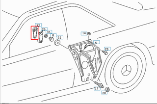 Mercedes-Benz W107 Window Winder Cover - Premium Replacement (2017680136)