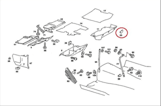 Mercedes-Benz W123 Screw Cap Trim Under Dash Kick Panel - Set of 4 - 1239880035