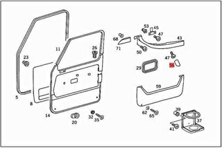 Mercedes W463 Door Armrest Knob - G-Class W460 W461 (A46399701869051)