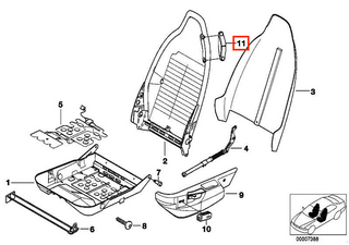 BMW Z3 E36 Seat Belt Guide Driver Side Black Left Or Right 52108410505/52108410506