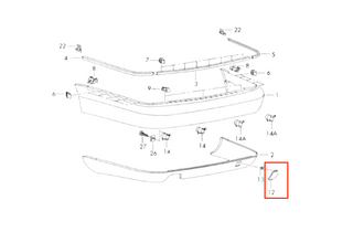 Audi A8 D2 Rear Bumper Tow Hook Eye Cover (4D0807441K 3FZ)