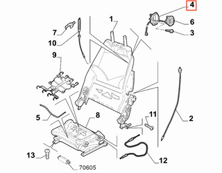 Alfa Romeo GT Brera Front Seat Ornament Release Lever Trim Left Or Right Black 183548860 / 184047060