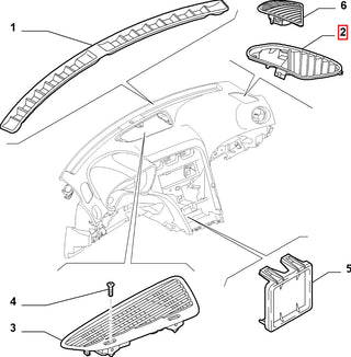 Alfa Romeo 159 Front Dash Speaker Tweeter Grille (LS376432, LS376430)