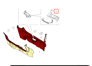 Lamborghini Gallardo Cover Rear Engine Compartment Lid Release Lever (400828185c/470828185/470827185)