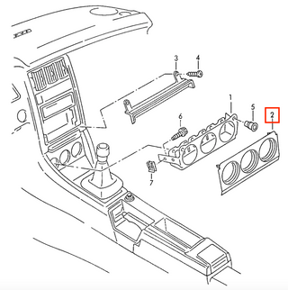 Audi 80 90 B3 VDO Gauge Bracket Frame Surround Plate 893863321