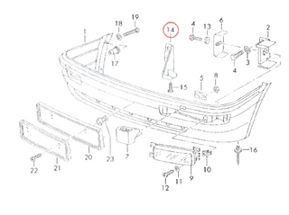 Audi 80 B3 B4 Cabriolet Coupe 2.6 V6 Front Bumper Bracket Mount 895807266F