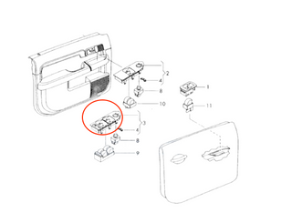 Audi A2 Switch Mounting Soul (Black) 8Z 8Z1959521A 7PE