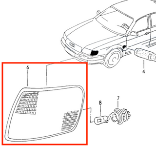 AUDI A8 D2 LEFT OR RIGHT TURN INDICATOR FLASHER USA 4D0953049A/4D0953050A