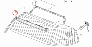 Audi A8 D2 Right or Left Headlight Rubber Surround Trim 4D0941192A/4D0941191A