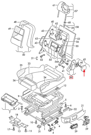 Audi A8 S8 D2 Seat Equipment And Cover Cap Left Or Right Platinum 4D0881463CEC3 / 4D0881464CEC3