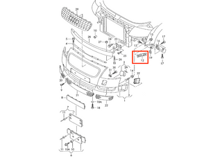 Audi TT Mk1 8N Front Wing Bumper Bracket Mount Left Or Right Black 8N0807183C / 8N0807184C