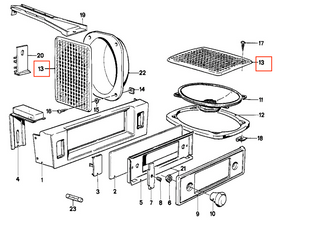 BMW E28 Speaker Trim Cover Set of 2 All Color  65121367715