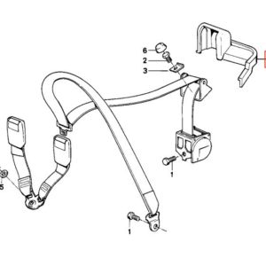 BMW E30 Convertible Rear Seatbelt Covering Cap Left Or Right Black 72111971267 / 72111971268
