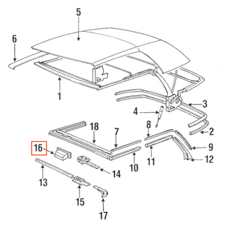 BMW E30 Convertible Recessed Handle 54311932896