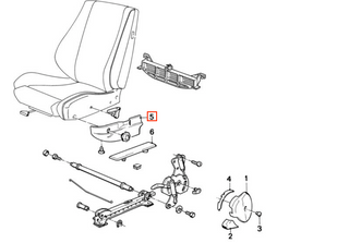 BMW E30 E28 E23 E24 Front M Technic Sport Seat Trim Plastic Side Cover Left Or Right 52101942655 / 52101942656