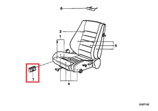 BMW E23 E24 E28 E30 Seat Thigh Support Guide Slider Set Of 4 Black 52101940490