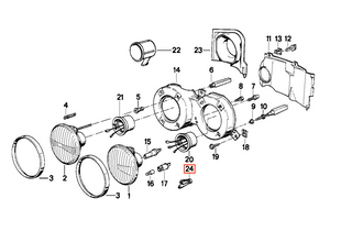 BMW E30 E28 E24 E23 Headlight Intermediate Pieces Set Of 2,  63121370398