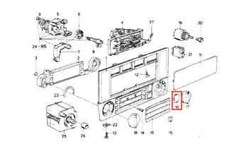 BMW E30 E28 E24 E32 Z1 HVAC Switch blank cover climate control replaces: 1368498 (64111368498)