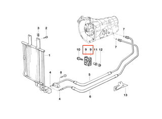 BMW E30 E31 E32 E34 E36 E38 E39 E46 Holder Oil Line / Pipe Bracket Set of 2 pcs 17201712210