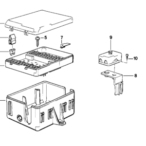 BMW E30 Fuse Box Cover Black 1368802