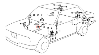 BMW E30 Radio Support Bracket Black 65111370841