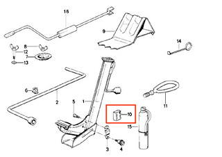 BMW E30 Trunk Jack Mounting Cover Tool Kit Trim 51711916269