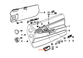 BMW E31 8-Series Coin Holder Flap Left Side 51418128463