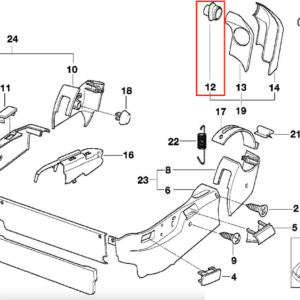 BMW E31 840 850 Cover Between Seat Belt And Headrest Trim Set Of 2 All Colors 52108162478