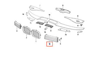 BMW E31 840Ci 850i 850 Ci 850 CSi Front Bumper Air Inlet Grille Left or Right 51131940907 / 51131940908