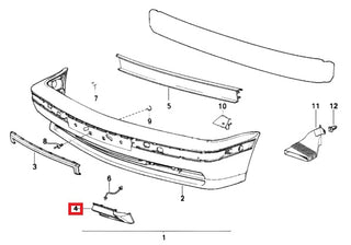 BMW E34 Front Bumper Cap Cover Left Or Right 51112231987 / 51112231987