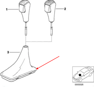 BMW E46 Automatic Shift Boot Frame Black 25161423220