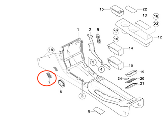 BMW Z3 Center Console Trim Cover NEW (3 compact 8398996 51168398996)