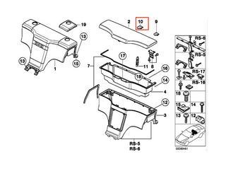 BMW Z3 Coupe E36 Center Oddments Box Cover Trim All Color 51168400252