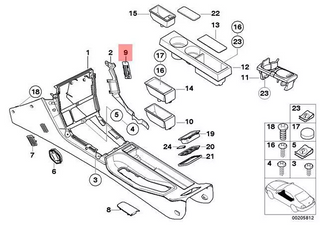 BMW Z3 Coupe E36 Front Center Console OBD Cover Black Or Dunkel Beige 51162497214 / 51168412639