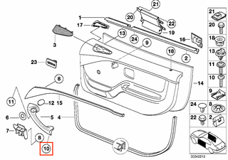 BMW Z3 E36 Inside Door Pull Grab Handle Left Or Right / Black Or Dunkel-Beige / 51418398733 / 51418398734 / 51418398735 / 51418398736