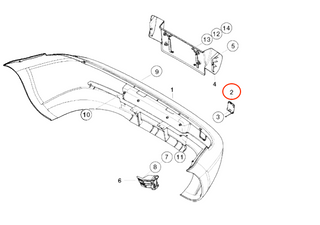 BMW Z3 Rear Bumper Tow Hook Cover (Eye Cap 51128398771)