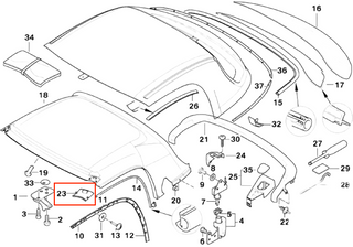 BMW Z3 Removable Top Trim Cover Left Or Right 54218410507 54218410508