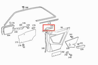 Mercedes-Benz C124 Belt Side Cover (W124 Coupe, Presenter Cover, Feeder) (Outlet)