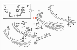 Mercedes-Benz C126 Coupe Front Bumper Tow Eye Hook Cover Flap Primed (A1268850126)