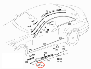 Mercedes C207 E-Coupe Front Jacking Point Cover Left Or Right Primed A2076980930 / A2076981130