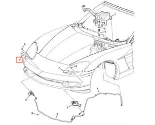 Chevrolet Corvette C6 Headlamp Washer Wiper Nozzle Cover Primed Left Or Right 10327692 10327691