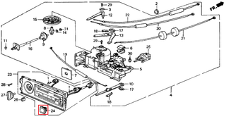 Honda Lid Air Conditioner Switch Heater A/C Black 79552-SH3-013